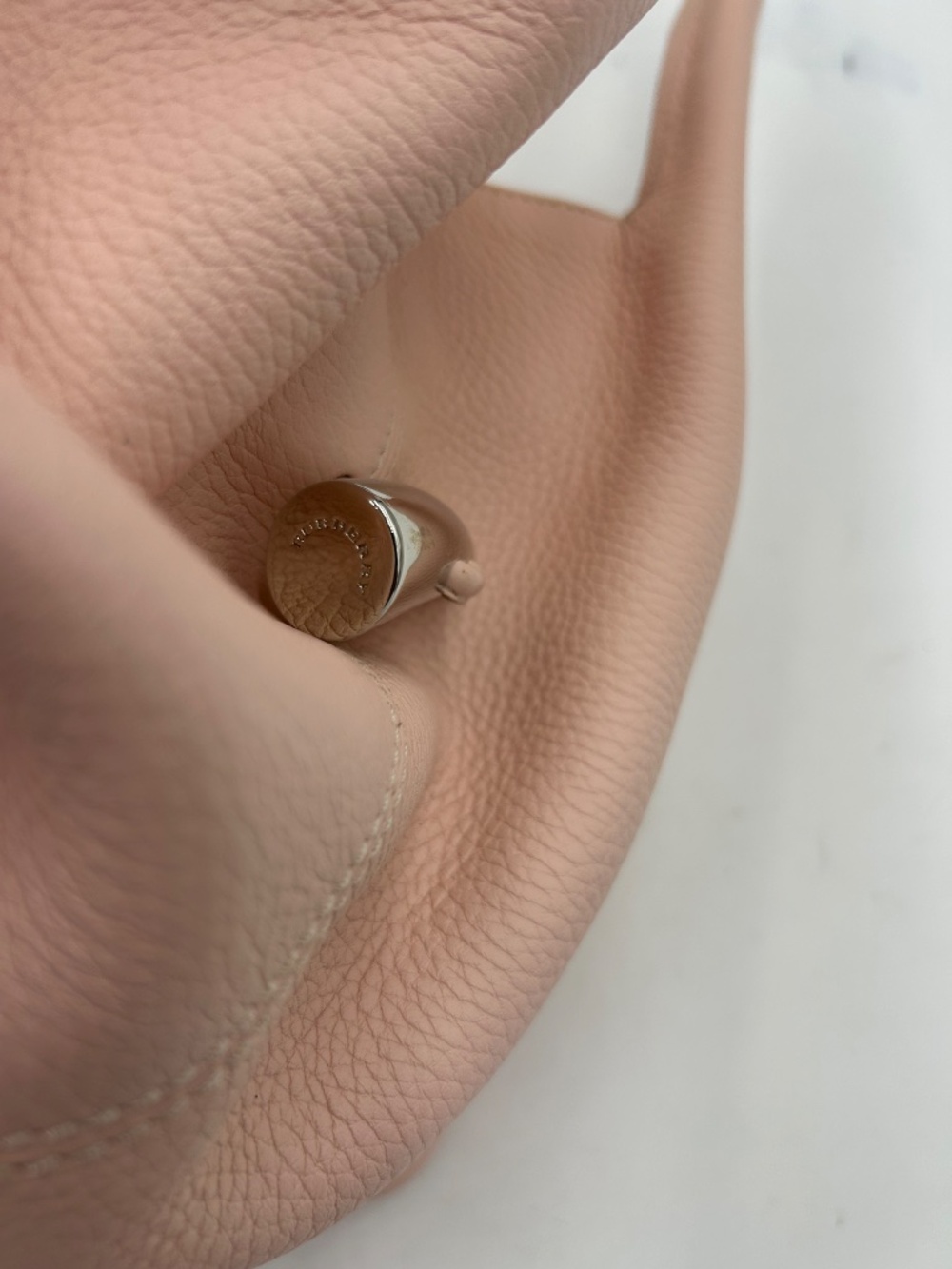 ***************Women’s Burberry London Pink Calfskin Leather Small Loop Tote Bag - Picture 15 of 15